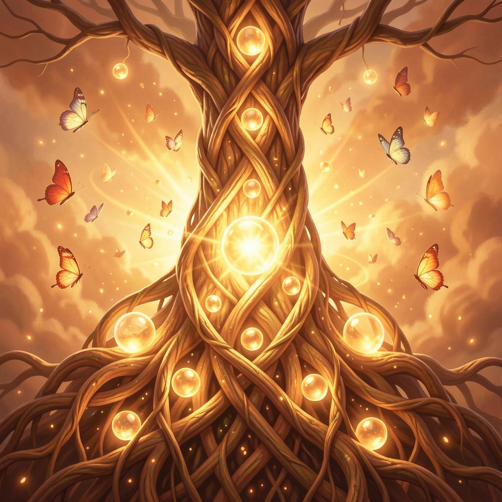 Energy and vitality visualization with natural elements